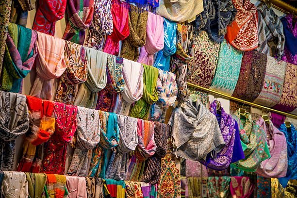 istock Colorful Scarves in a Store 474110170