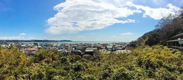 Panorama of A town of Kamakura,Japan