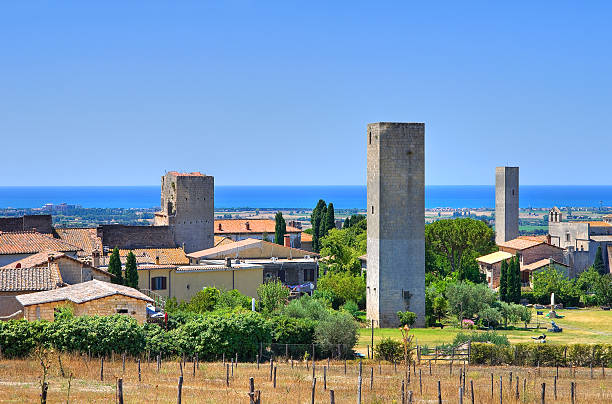 Panoramic view of Tarquinia. Lazio. Italy.