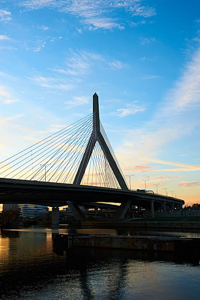 istock Zakim Bunker Hill Memorial Bridge at sunset 474117440