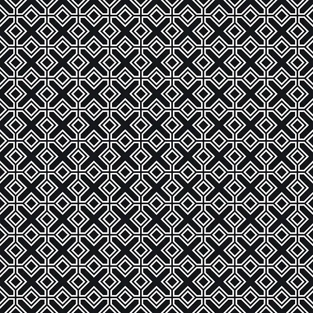 Vector illustration of monochrome x shape pattern