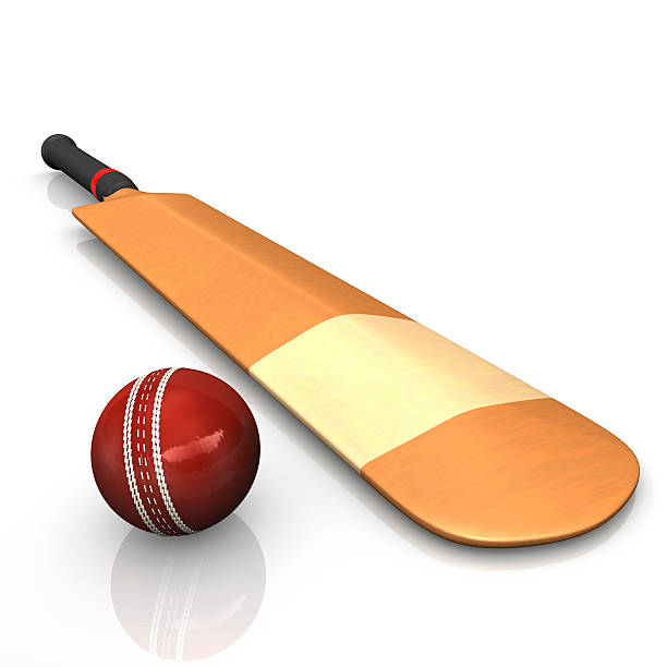 istock Cricket bat with ball, 3D Illustration 474117732