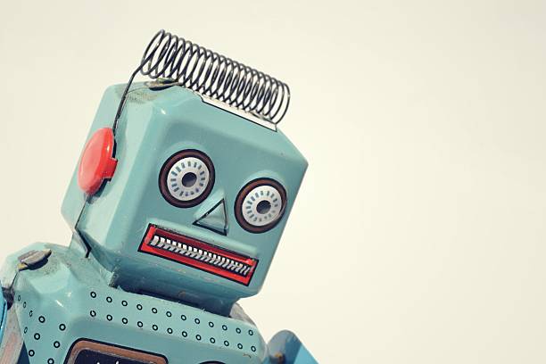 istock Vintage tin toy robot 474120461