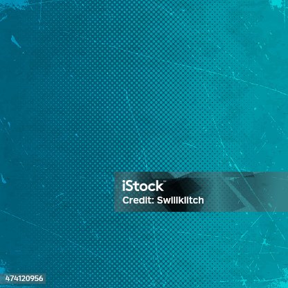 istock Grunge background with blue halftone gradient 474120956