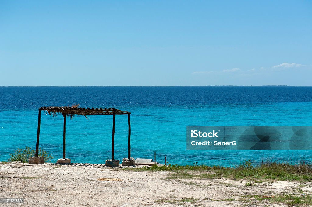 Gazebo near the sea Gazebo near the sea in Bay of Pigs in Cuba 2015 Stock Photo