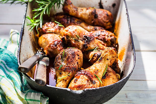 istock Tasty chicken legs in rustic kitchen 474125092
