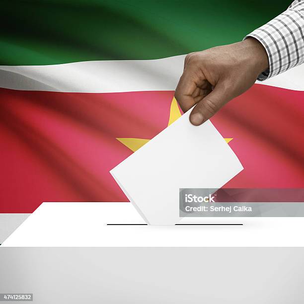 Ballot Box With National Flag Series Republic Of Suriname Stock Photo - Download Image Now