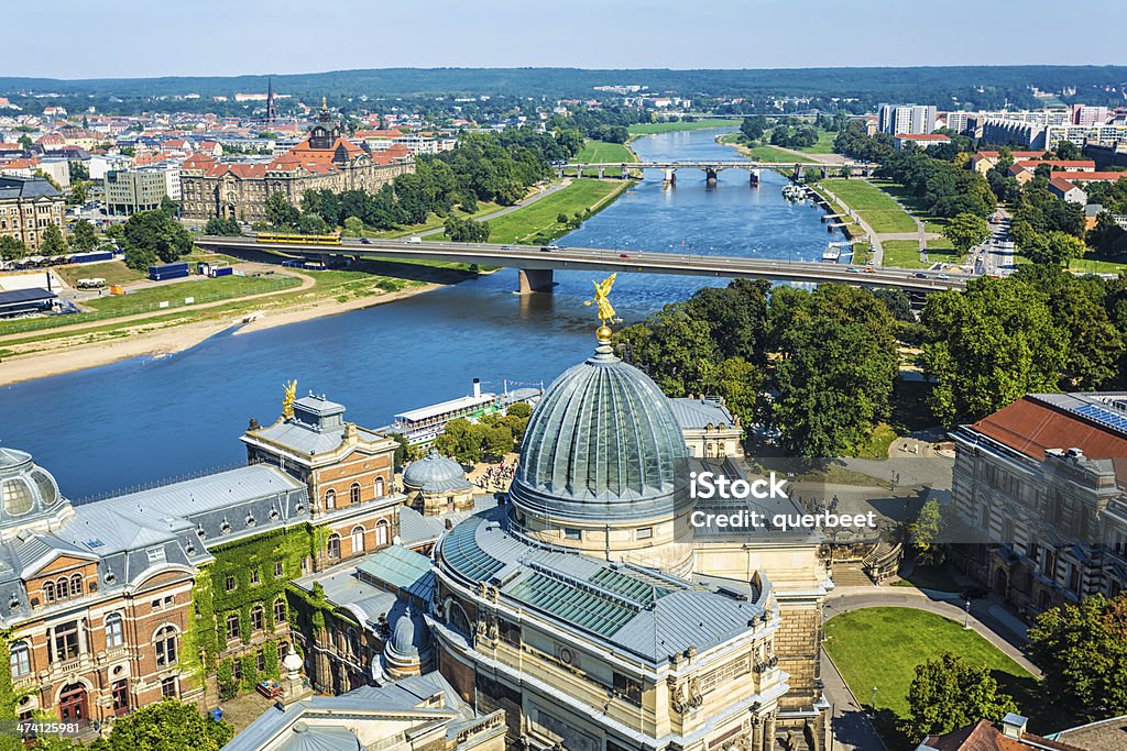 Panoramablick, Dresden - Lizenzfrei Brücke Stock-Foto