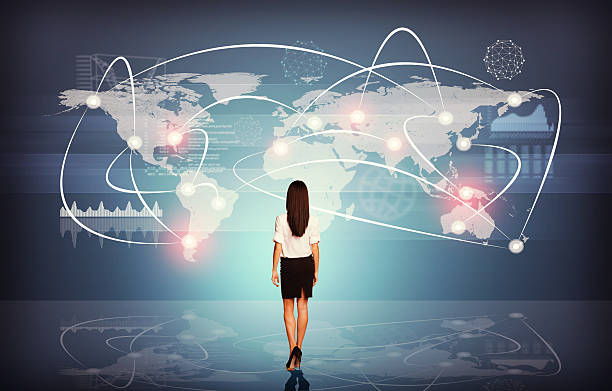 istock Young businesswoman standing back 474126440
