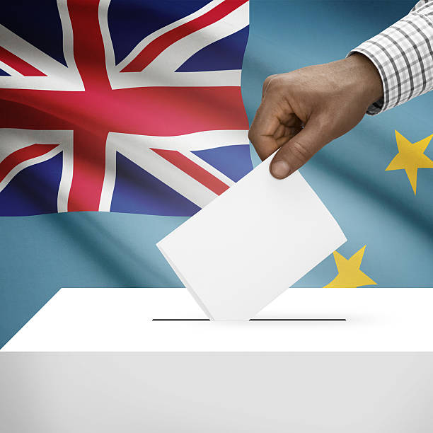 istock Ballot box with national flag on background series - Tuvalu 474127258