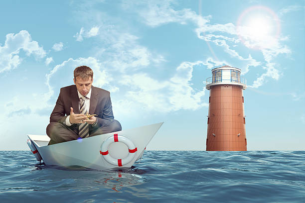 istock Businessman sitting in lotus position 474128000
