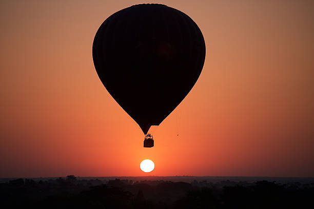 hot air balloon in Myanmar