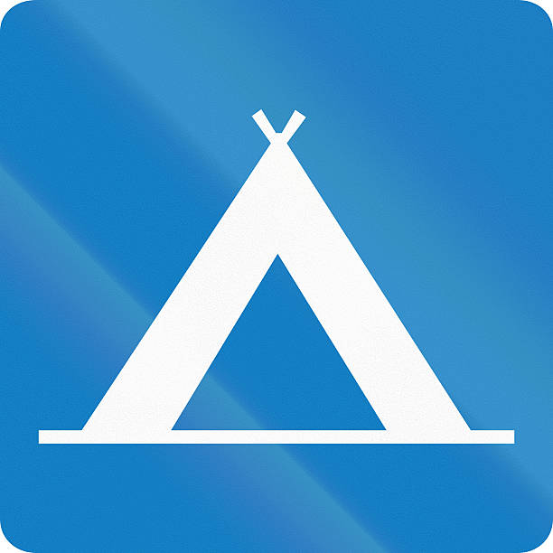 Informative road sign in Colombia: Camping Area