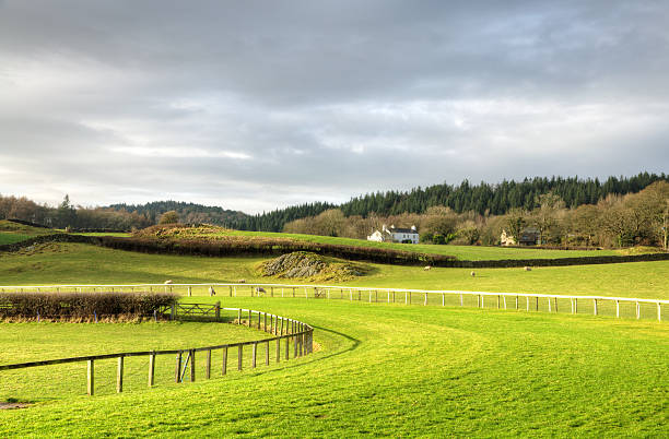 View of Cartmel Racecourse stock photo