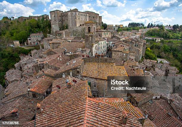 Sorano City Tuscany Italy Stock Photo - Download Image Now - 2015, Alley, Ancient