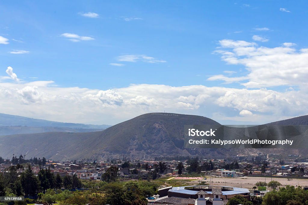 City Half Of The World Small part of Quito seen from the air 2015 Stock Photo