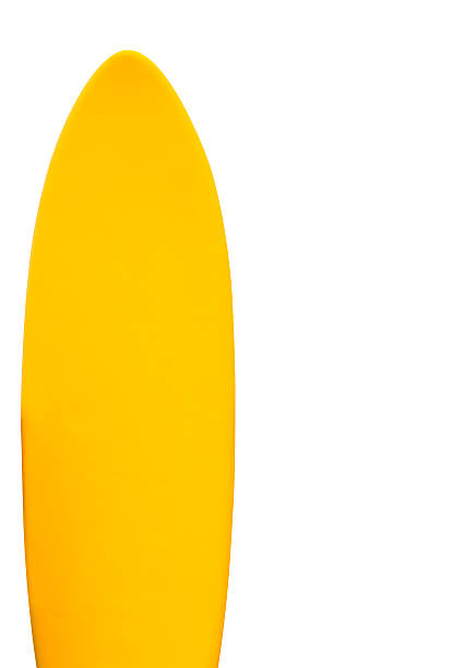 istock Yellow surfboard isolated on white background, copy space 474139571