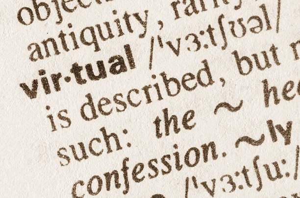 istock Dictionary definition of word virtual 474139694