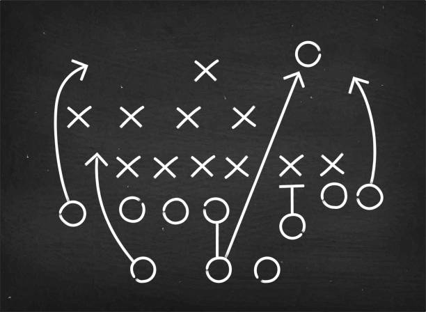 istock American football touchdown strategy diagram on chalkboard 474142626