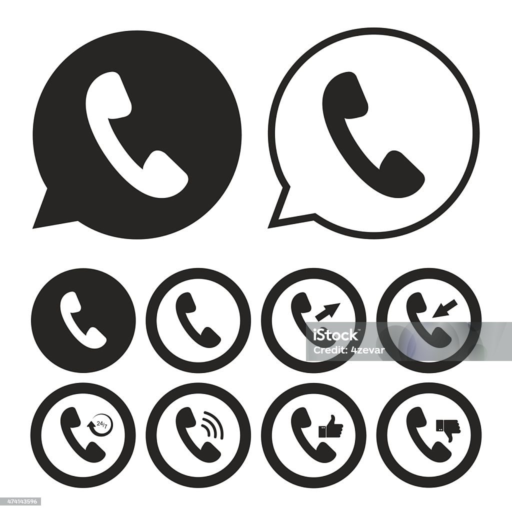 Handset icon Telephone Receiver stock vector