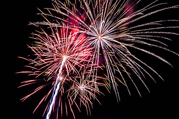 istock Colorful fireworks on the black sky 474144100