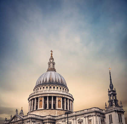 St Paul Cathedral in London right before the storm.