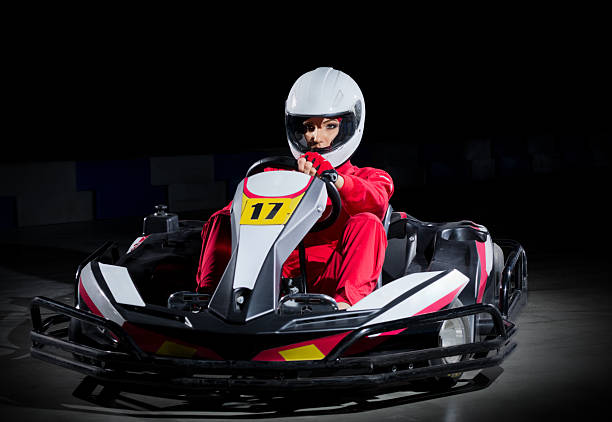 istock Young girl karting driver 474148148