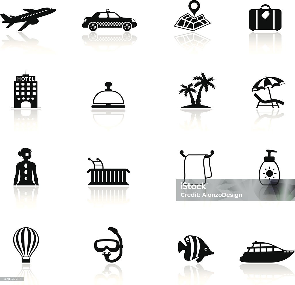Vacation Icon Set High Resolution JPG,CS5 AI and Illustrator EPS 10 included. Each element is named,grouped and layered separately. Very easy to edit.  Vacations stock vector