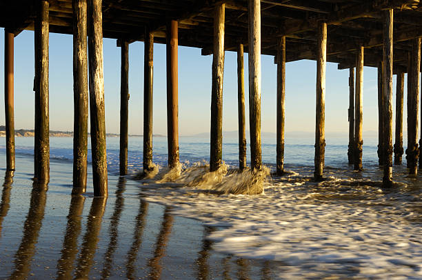 istock Under Wharf and Ocean at Sunset 474149559