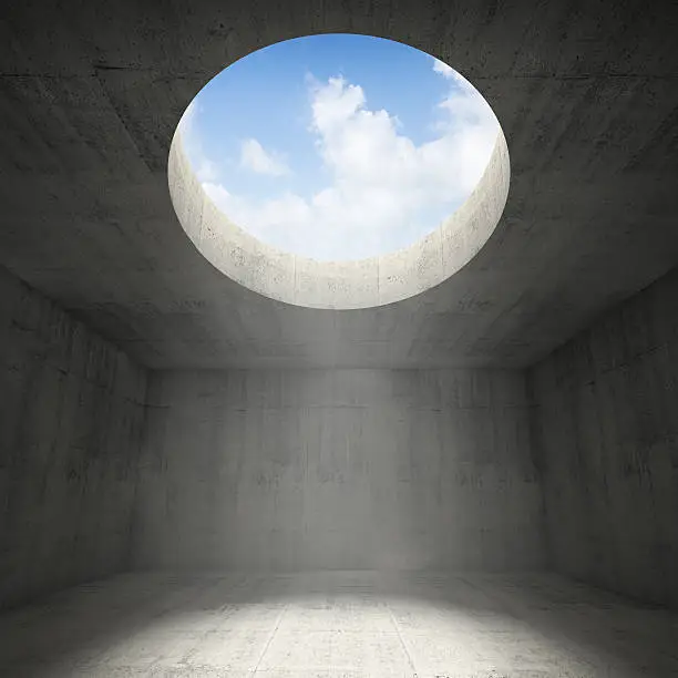 Photo of Abstract empty dark concrete 3d interior