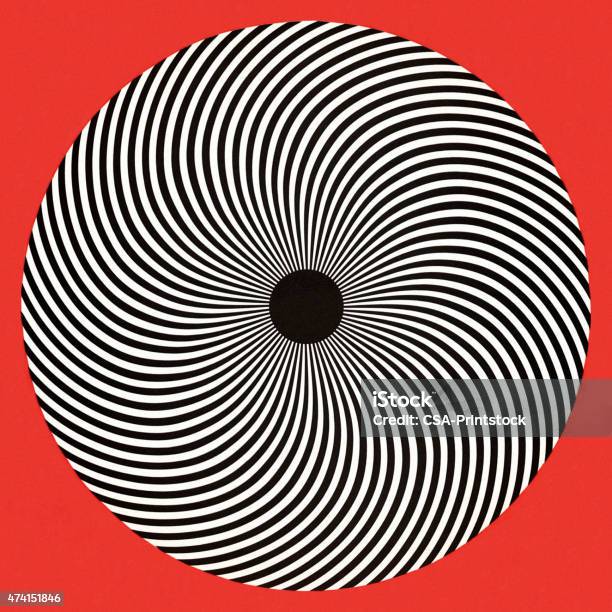 Op Art Circle Stock Illustration - Download Image Now - Illusion, Single Object, 2015