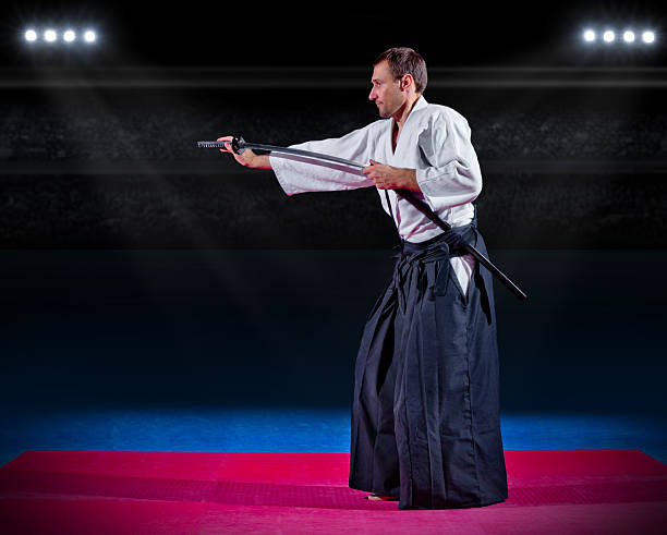 istock Martial arts fighter with sword 474152722