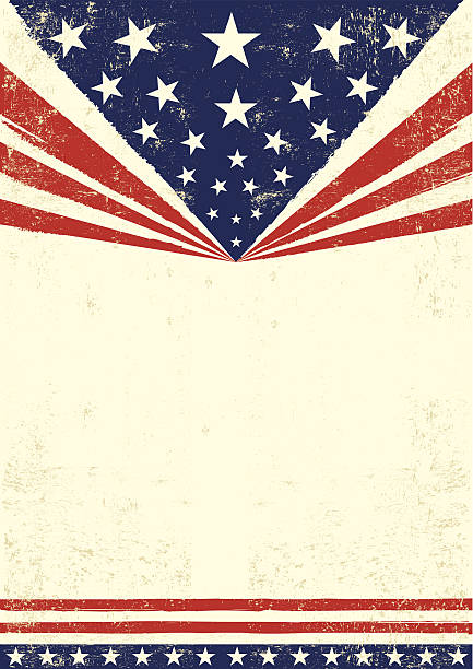plakat ameryki - old american flag patriotism obsolete stock illustrations