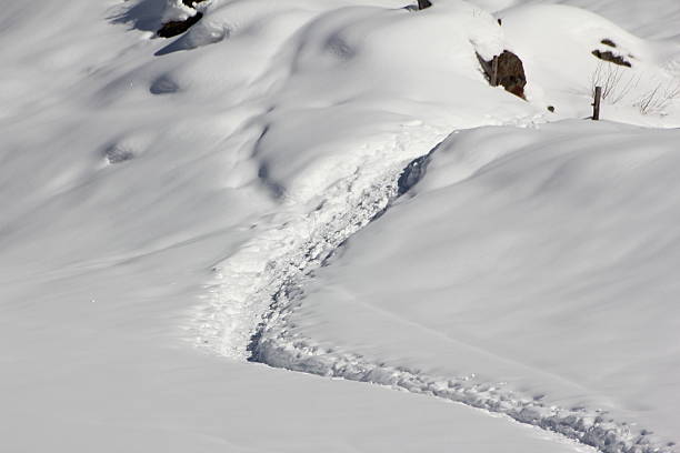 istock Path in Snow, Footprints, Winter Landscape 474157139
