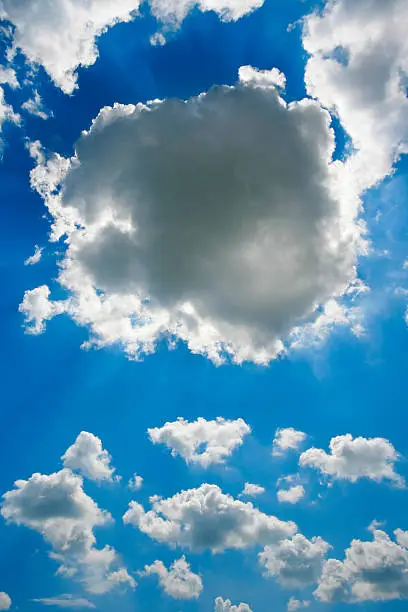 Photo of Background - Clouds in a blue sky