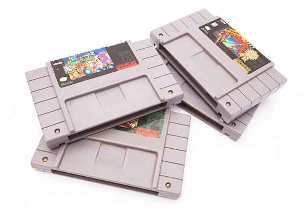 jeux vidéo super nintendo - snes photos et images de collection