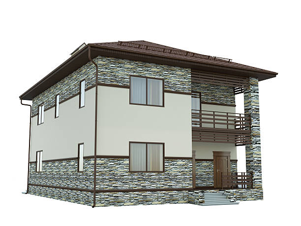 istock 3d rendering of a country house 474168598
