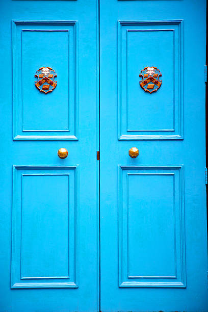 istock blue handle in london antique  door 474170960