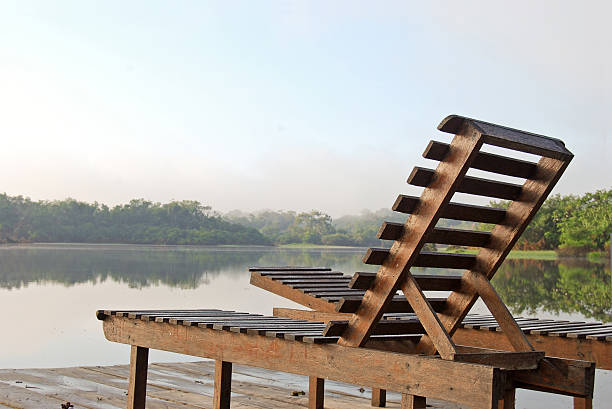 istock Deckchairs on a lookout point in the Amazon rainforest, Brazil 474172562