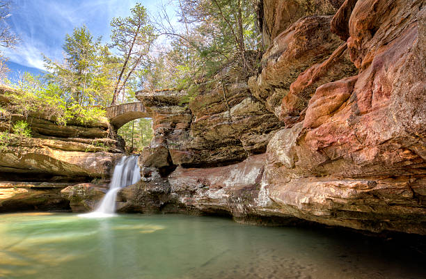 Hocking HIlls Waterfall stock photo