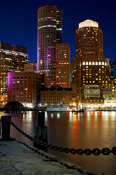 boston porto inner - boston skyline harbor city imagens e fotografias de stock