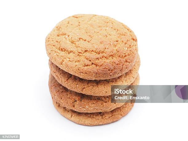 Foto de Cookies Em Um Fundo Branco e mais fotos de stock de Alimentação Saudável - Alimentação Saudável, Amarelo, Assado no Forno