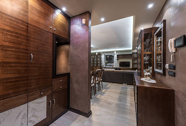 istock Apartment interior in brown tones 474178948