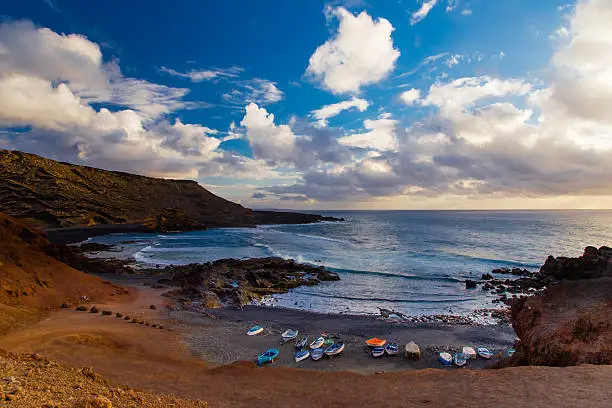 El Golfo bay, Western Lanzarote, Canary islands, Spain