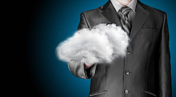 istock Cloud computing concept, close up of young businessman 474179275