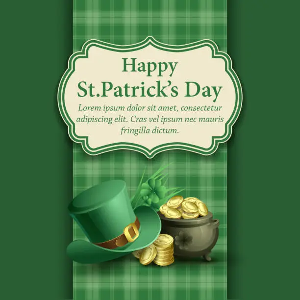 Vector illustration of St.Patrick's Day background. Vector illustration