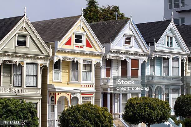 Alamo Square San Francisco Foto de stock y más banco de imágenes de 2015 - 2015, Aire libre, Arquitectura