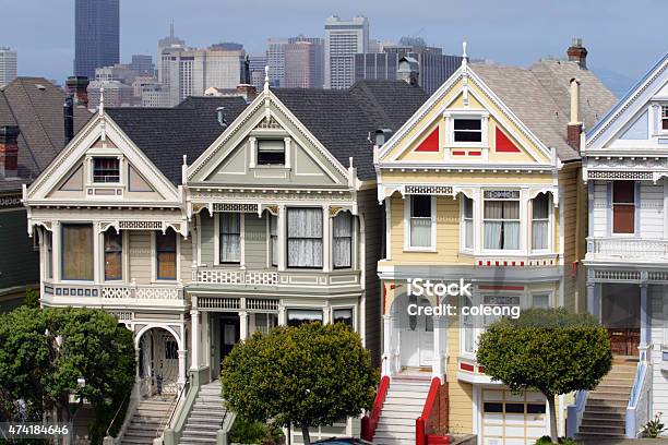 Alamo Square San Francisco Foto de stock y más banco de imágenes de 2015 - 2015, Aire libre, Arquitectura