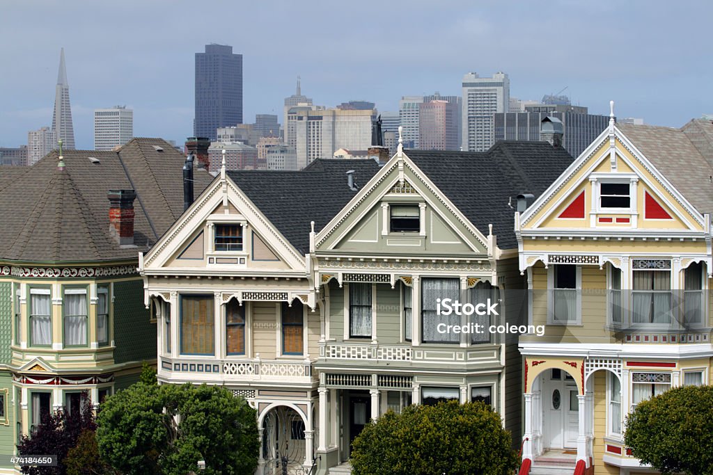 Alamo Square, San Francisco - Foto de stock de 2015 libre de derechos