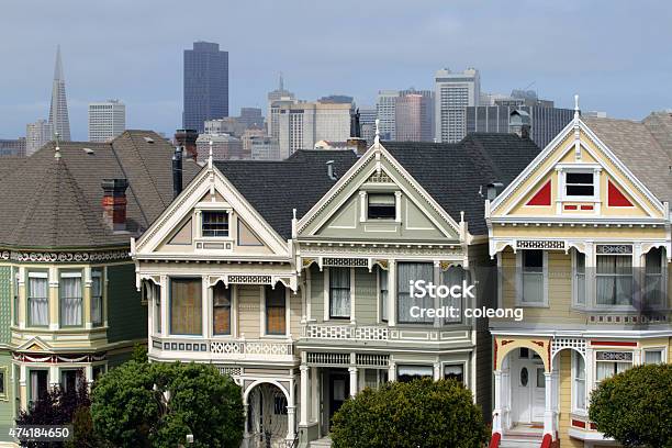 Alamo Square San Francisco Foto de stock y más banco de imágenes de 2015 - 2015, Aire libre, Arquitectura